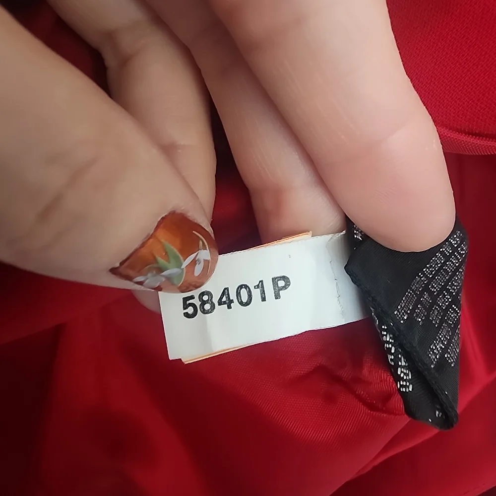 Vintage‎ Albert Nipon petite evening skirt set, size 2, red, sequins.